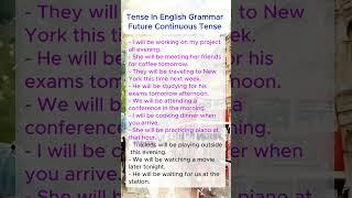 Tense in English grammar, future continuous |practice English fluency #tenseinenglishgrammar