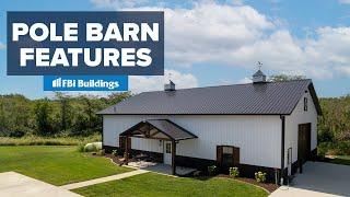 42’ x 64’ Black and White Farmhouse Pole Barn