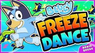 Bluey Freeze Dance & Floor Is Lava Song  | Brain Break Party & Chase | Danny Go! | Just Dance