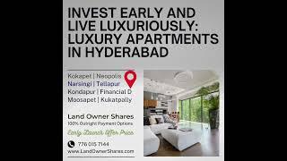 Luxury Apartments in #hyderabad | Land Owner Shares | West Hyderabad