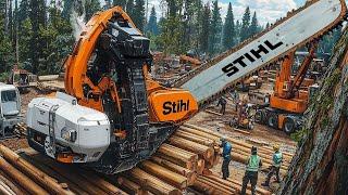 Tree Killers: Giant Chainsaws Take on a Logging Adventure!