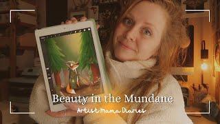 Beauty in the Mundane & Improving My Art  | Artist Mama Diaries  | Studio Vlog 