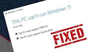 This PC Can't Run Windows 11 Fix | How To Enable TPM 2.0 & Secure Boot | The Easy Way