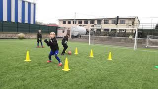 Goalkeeper training  U9-U10 - footwork, passing, positioning