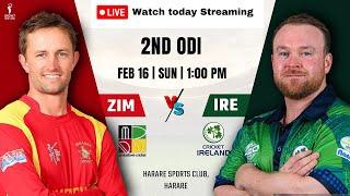 Live today Cricket Match | Ireland vs Zimbabwe 2nd ODI's 2025 | Live streaming today match