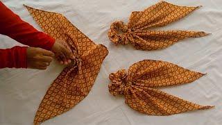 Easy Bow Scarf Scrunchie Tutorial/Super fast and easy/DIY hair scarf/ hair accessories/ yumnas world