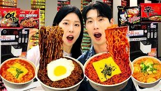 ASMR MUKBANG| Ramyun Convenience store! Fire noodles, Spicy Black bean noodles, Ramyun, BIBIMEN.