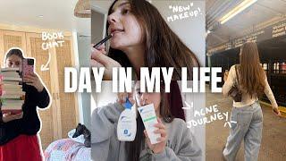 VLOG: post-travel recovery, checking off to-do's + acne/book updates!