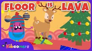 Christmas Floor Is Lava - The Kiboomers Preschool Songs - Brain Break Freeze Dance