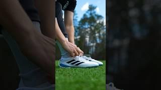 Lacing up the adidas Copa 11 Pure, the smoothest touch in the game 🩵 #adidasfootball