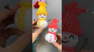 Snowman using fruitnet #diy