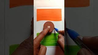 indian flag drawing/independanc day/republic day #shorts