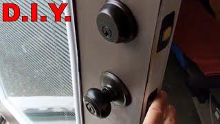 SCHLAGE DOOR KNOB AND DEADBOLT COMBO INSTALL