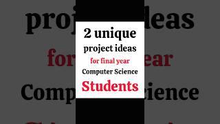 Project ideas for final year Computer Science and Engineering Students! #cseprojects #projects