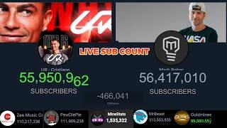 LIVE: UR · Cristiano Ronaldo vs MrBeast Sub Count Battle