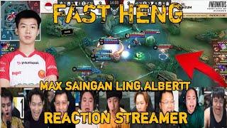 REACTION STREAMER LING KING MAX FASTHAND LEBIH DARI LING ALBERT? BTR VS RBL MPLID SEASON 10