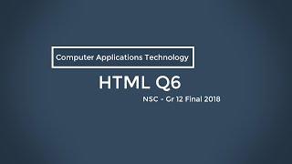 NSC CAT Nov 2018 - Q6 HTML