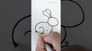 Easy rabbit drawing| DIY craft #shorts