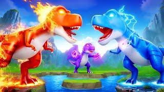 Super Power T-Rex’s Ultimate Battle for Food  - The Most Intense Dinosaur Showdown Ever!