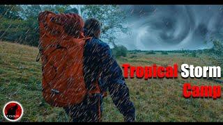 A Tropical Storm Attacks the Mountains - Protection with a Tarp Shelter - Rain Camping