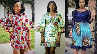 Lovely,  beautiful, and simple African print, Ankara short gown dress styles for ladies | Fashion