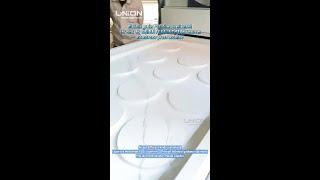 Marble grain PVC film  lamianted for disc  by UNION FORMING TECH vacuum membrane press machne