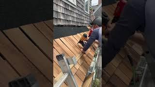 Cedar install on Block Island #roofing #roof #blockisland #block #rhodeisland #cedar