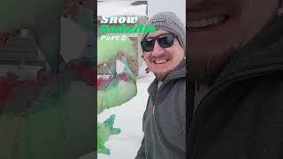 Making Art the Canadian way! #Godzilla #Snow #snowmancraft