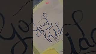 Good friday calligraphy || made it with pen || cursive  letter ||  beautiful #Humera, s unique world