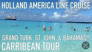 Caribbean Cruise to Grand Turk Caicos Islands, US Virgin Islands St. John and Bahamas!!!