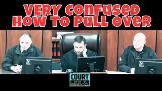Traffic Court * BUSTED From Above - Aviation SPEED TRAP * Driver NOT Sure How To Pull Over