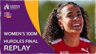 KAMBUNDJI DOMINATES Women's 100m Hurdles Final - European U20 Championships Tallinn 2021