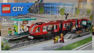 LEGO City 60423 Downtown Streetcar and Station - LEGO Speed Build Review