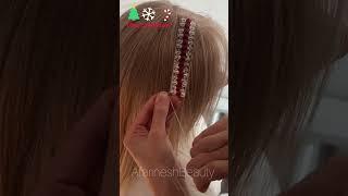 Marry ChristmasChristmas hairstylesHow to Sewing jewelry on the hair?