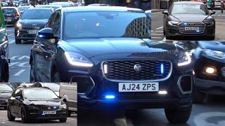 Unmarked & Covert Vehicles Responding Using Blue Lights & Siren In London - Metropolitan Police