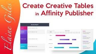 Create Creative Tables in Affinity Publisher