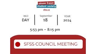 SFSS Council Meeting 2024 September 18