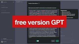 How to make a custom GPT in the FREE version of ChatGPT