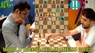 3 BRILLIANT!! Arjun Erigaisi vs Alireza Firoujza || World Rapid Team Chess 2025 - R6
