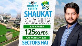 SHAUKAT KHANUM HOSPITAL | DHA City Karachi | KAY KAREEB 125 SQ.YDS KAY KON KON SAY SECTORS HAI.!