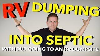 RV Dumping Into Septic▶️ RV Living Sanitation Station Without Going To An RV Dump Station Site