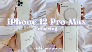 NEW  iPhone 12 Pro Max + MagSafe + Airpods Pro + Accessories Unboxing