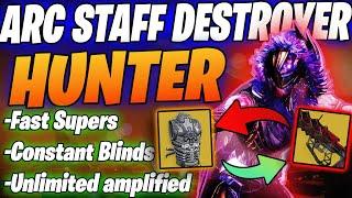 This NEW ARC STAFF BUILD IS BEST ArcStrider HAS EVER BEEN (Best RAIDEN Flux Hunter Build Destiny 2)