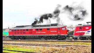 Military train-Tren militar DB Cargo- BR232 Ludmila1013 cu LEMA 480017, trece turat la maxim