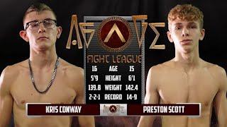 AFL VII Kris Conway VS Preston Scott youth kickboxing Championship