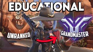 EDUCATIONAL ASHE Unranked to GM | (ASHE ONLY GAMEPLAY) | Overwatch 2