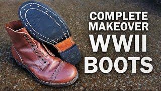 WW2 U.S. Military Boots - Taken Apart & Restored