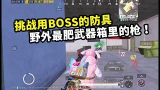 挑战用BOSS的防具+野外最肥武器箱里的枪，谁还不知道这武器箱？