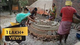 कुम्हार मिट्टी के बर्तन कैसे पकाते है||how do potters cook pottery||Mitti Kala Kendra||