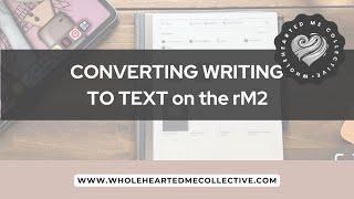 reMarkable 2 | Converting Writing to Text on reMarkable2 Eink Tablet